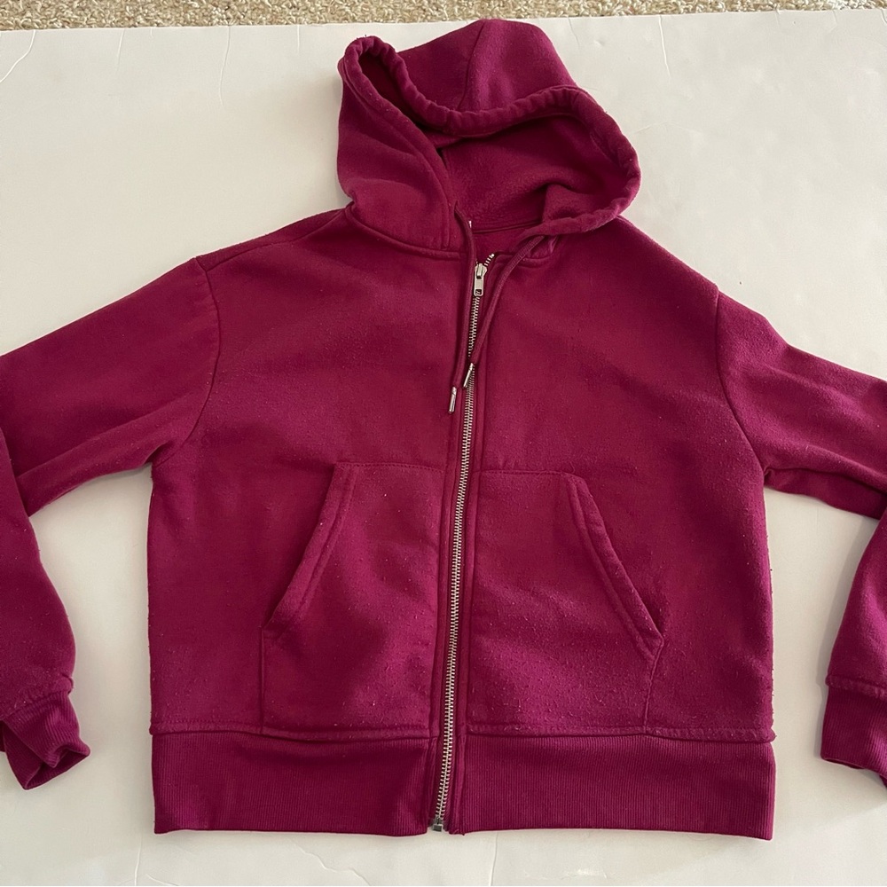 Cozy and Stylish Comfortable Burgundy Hoodie Jacket